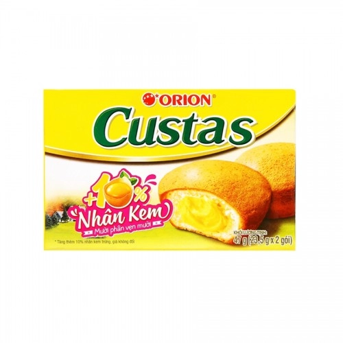Bánh Custas Orion 46Gr(hộp 2chiếc)  Bánh Custas Orion 46Gr(hộp 2chiếc)